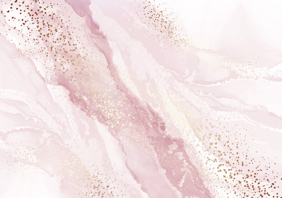 Pink and white background with gold glitter