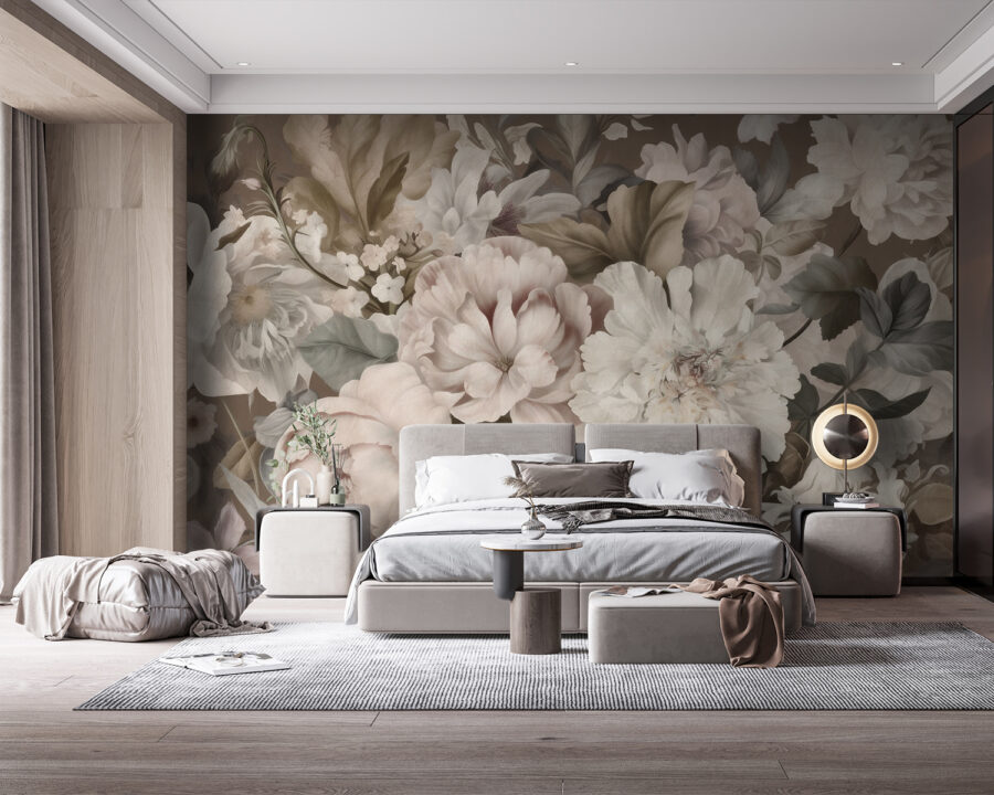 Delicate blooms in soft, muted tones.