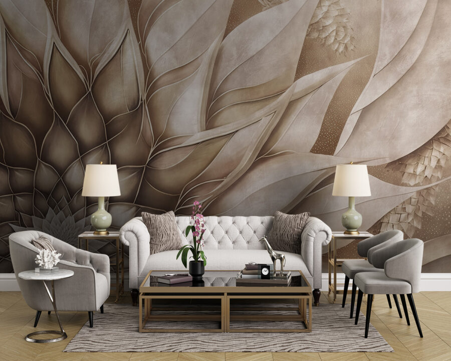 Elegant design of flowing petals.