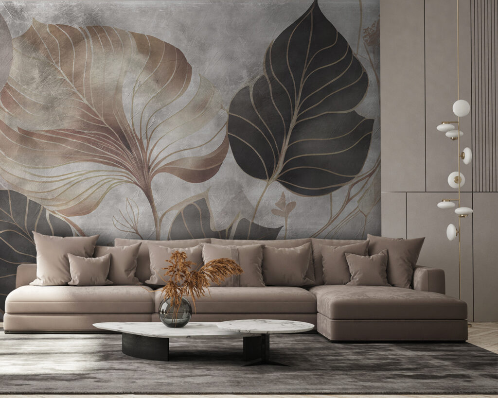 Elegant leaves in muted tones