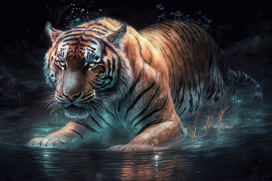 Tiger in the water Tiger in the water