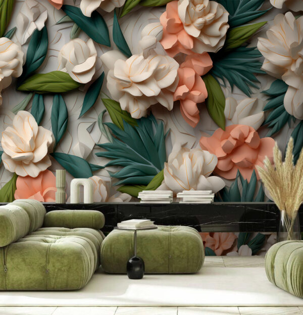 Delicate flowers with lush greenery. Delicate flowers with lush greenery.