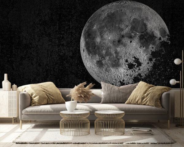 Mysterious moon in a dark sky Mysterious moon in a dark sky
