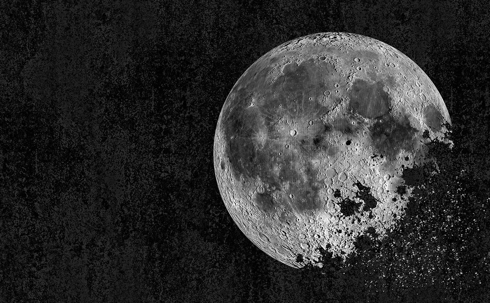 Mysterious moon in a dark sky Mysterious moon in a dark sky