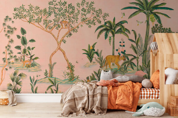 Wallpaper with animals and trees Wallpaper with animals and trees