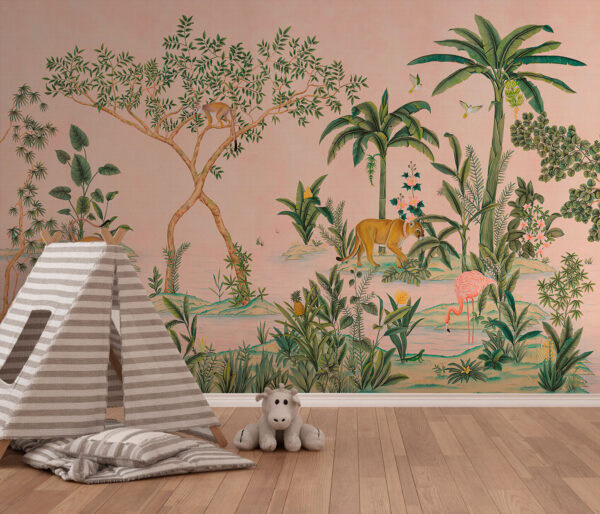 Wallpaper with animals and trees Wallpaper with animals and trees
