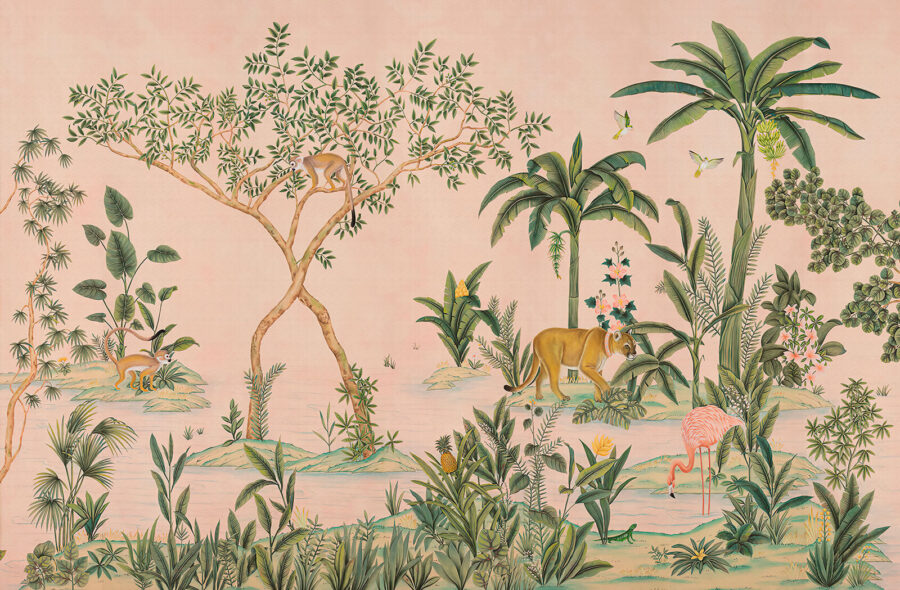 Wallpaper with animals and trees Wallpaper with animals and trees