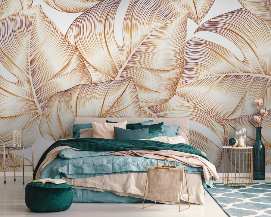 Elegant foliage pattern in soft hues Elegant foliage pattern in soft hues