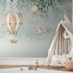 Wall murals Painting of animals flying in the sky