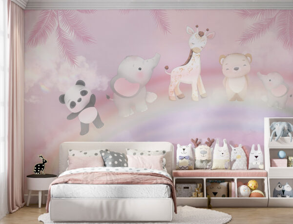 Group of animals on a rainbow u95382pir4 600x459 - Group of animals on a rainbow