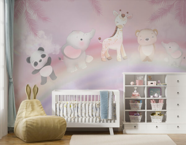 Group of animals on a rainbow u95382pir1 600x466 - Group of animals on a rainbow