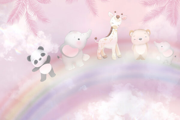 Group of animals on a rainbow u95382p 600x400 - Group of animals on a rainbow