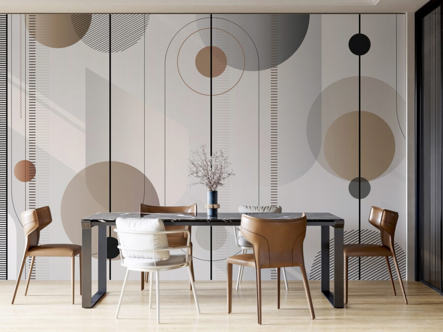 Wall murals Abstract geometric shapes in soft tones. - Image 6