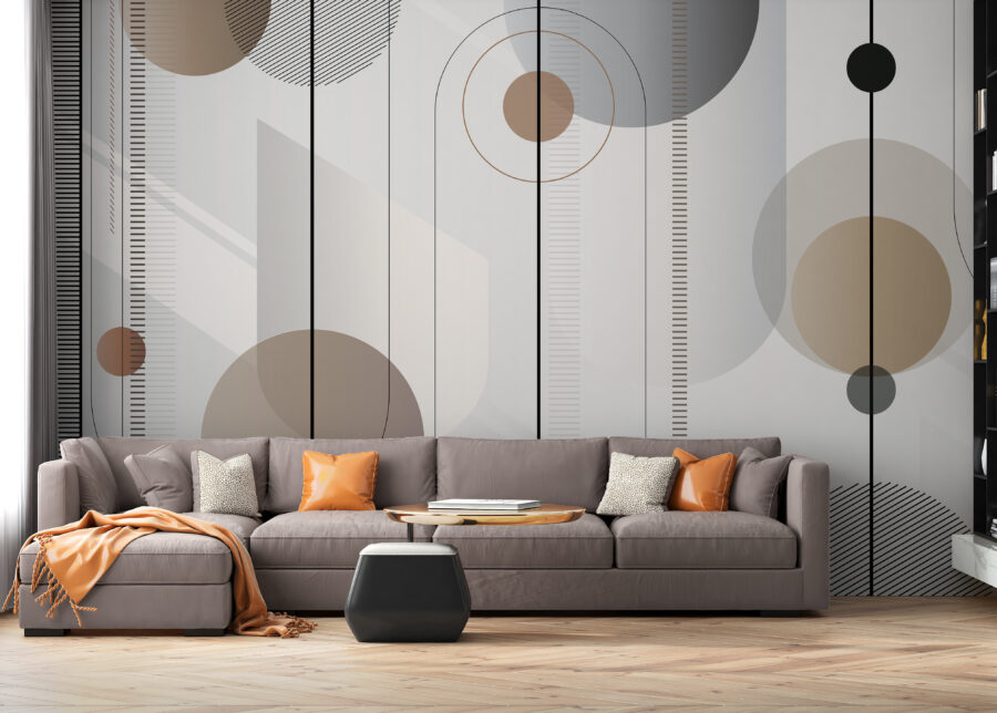 Wall murals Abstract geometric shapes in soft tones. - Image 4