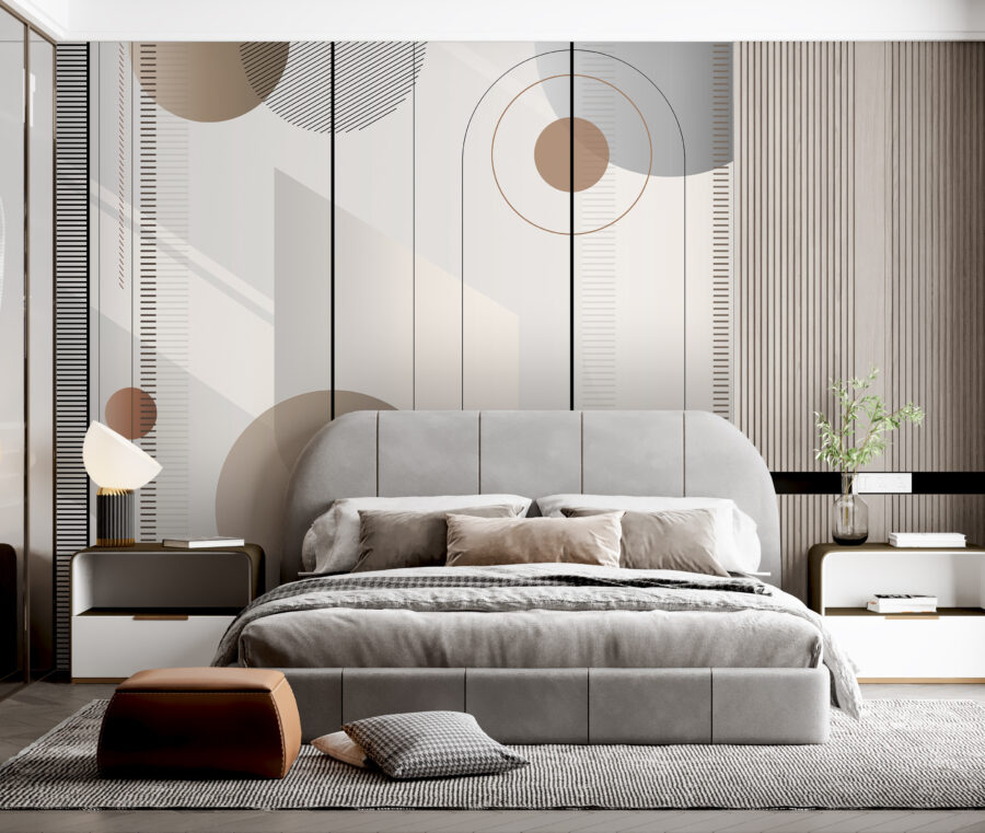 Wall murals Abstract geometric shapes in soft tones. - Image 3