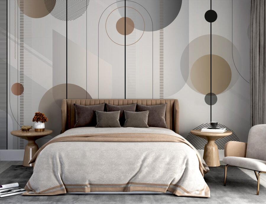 Wall murals Abstract geometric shapes in soft tones. - Image 2