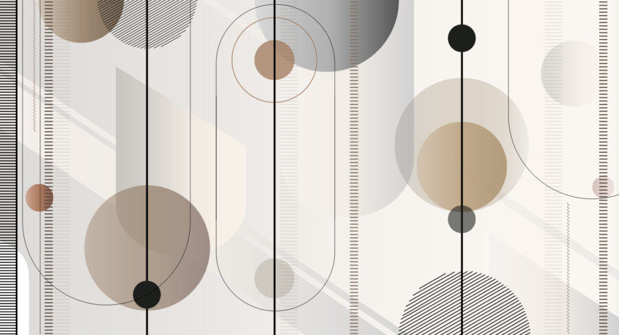 Wall murals Abstract geometric shapes in soft tones. - Image 10
