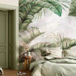 Wall murals Frame of leaves and branches
