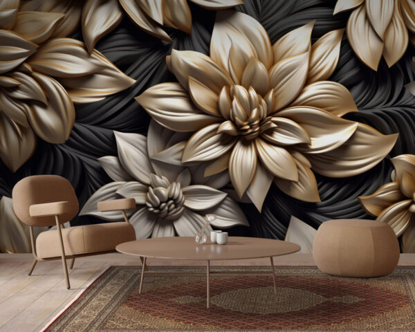 Elegant floral design on dark background Elegant floral design on dark background