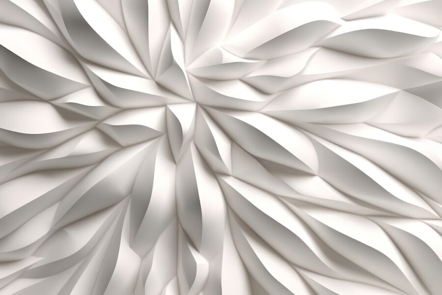 Wall murals White textured surface with wavy lines - Image 7