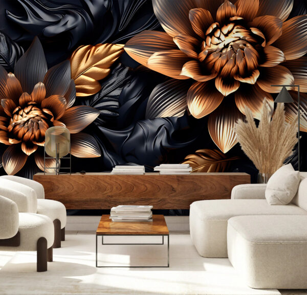 Bronze blooms in midnight shadows. Bronze blooms in midnight shadows.