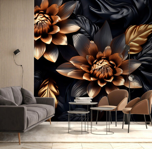 Bronze blooms in midnight shadows. Bronze blooms in midnight shadows.