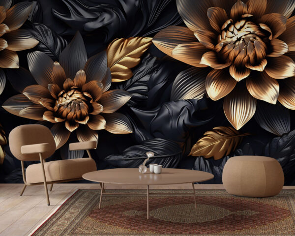 Bronze blooms in midnight shadows. Bronze blooms in midnight shadows.