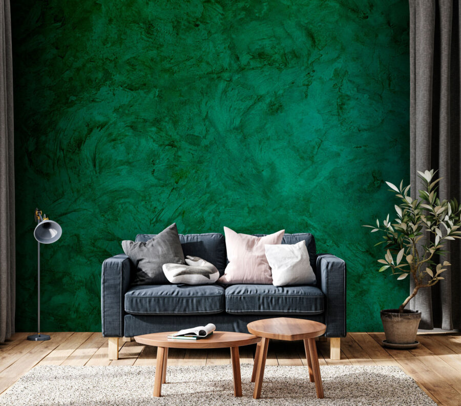 Wall murals Green wall with a rough surface - Image 3