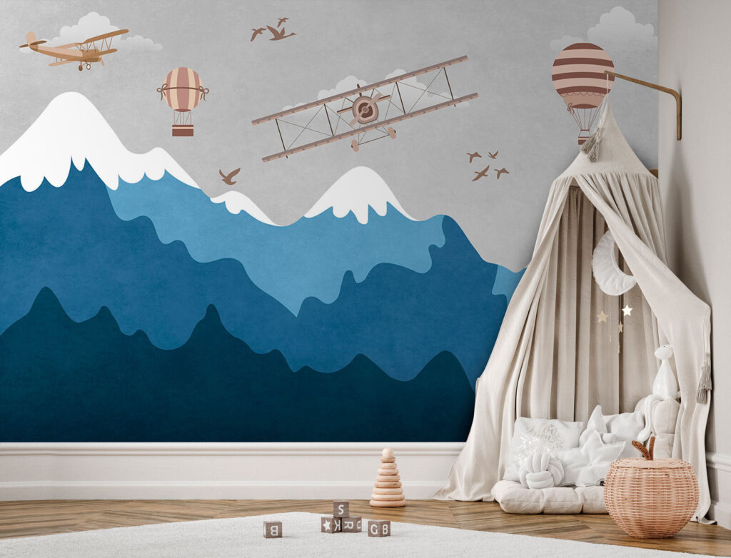 Plane flying over mountains Plane flying over mountains