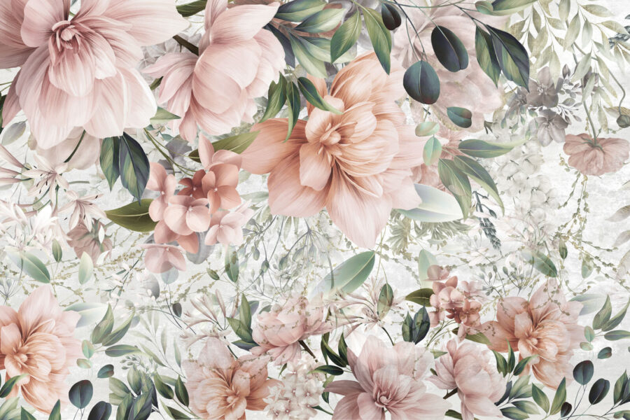 Delicate pastel floral arrangement design. Delicate pastel floral arrangement design.