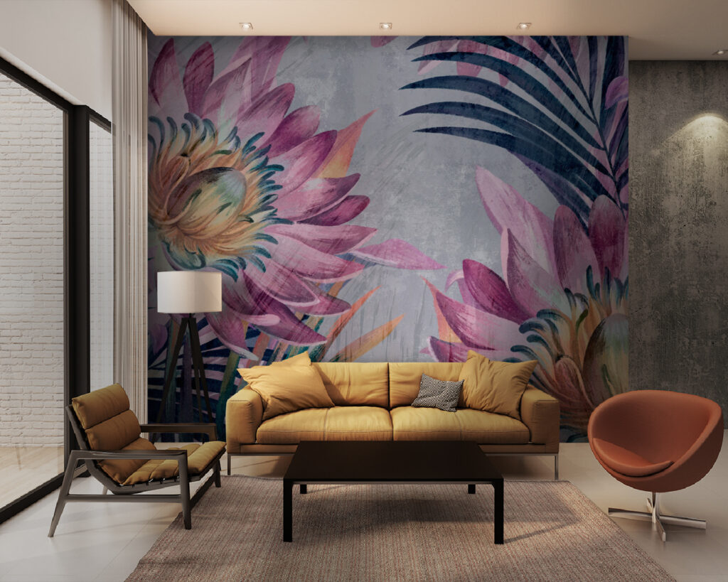 Vibrant blooms against a textured backdrop Vibrant blooms against a textured backdrop