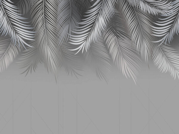 Grey and white background with leaves Grey and white background with leaves