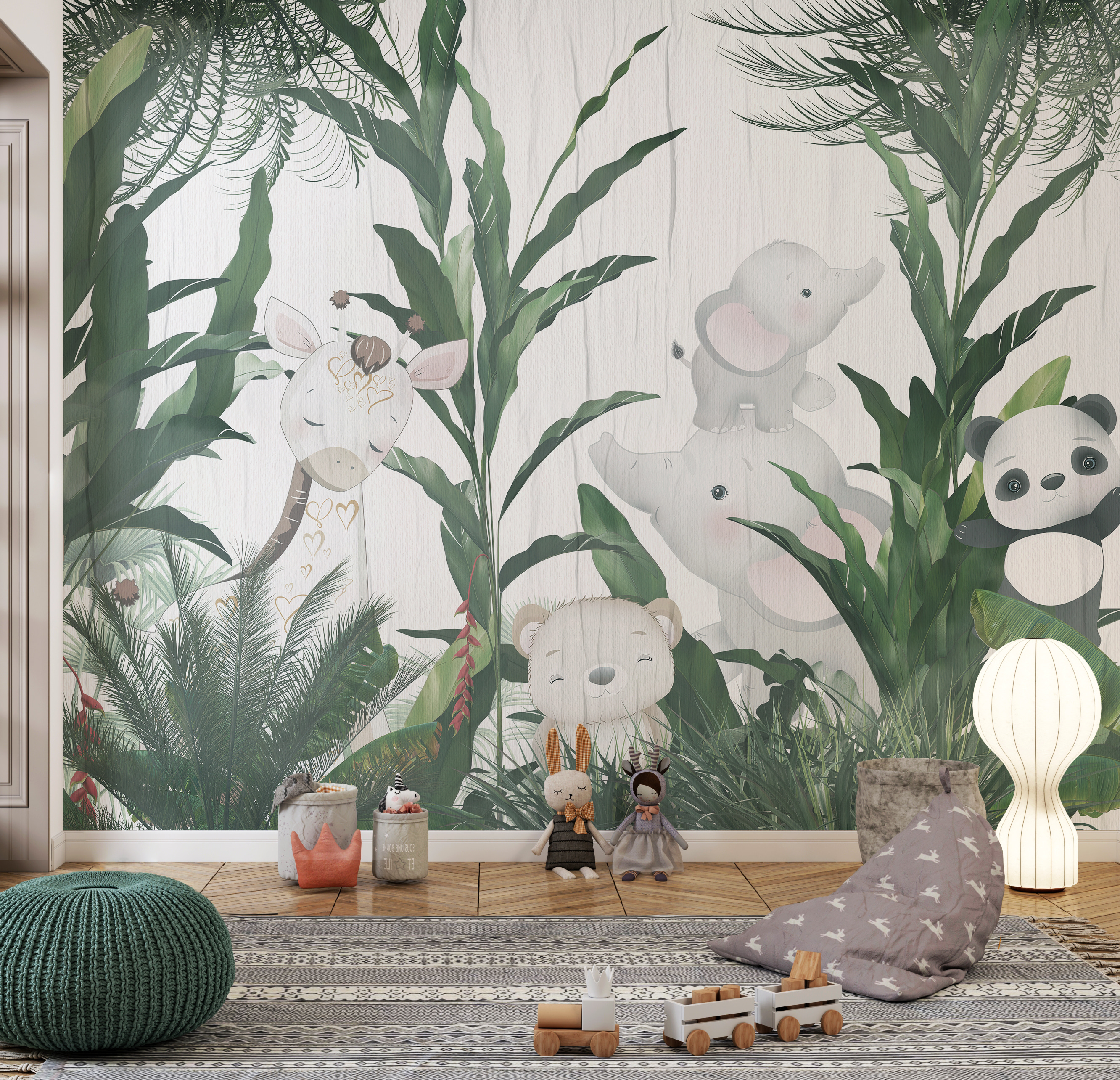 Group of animals in a forest Group of animals in a forest