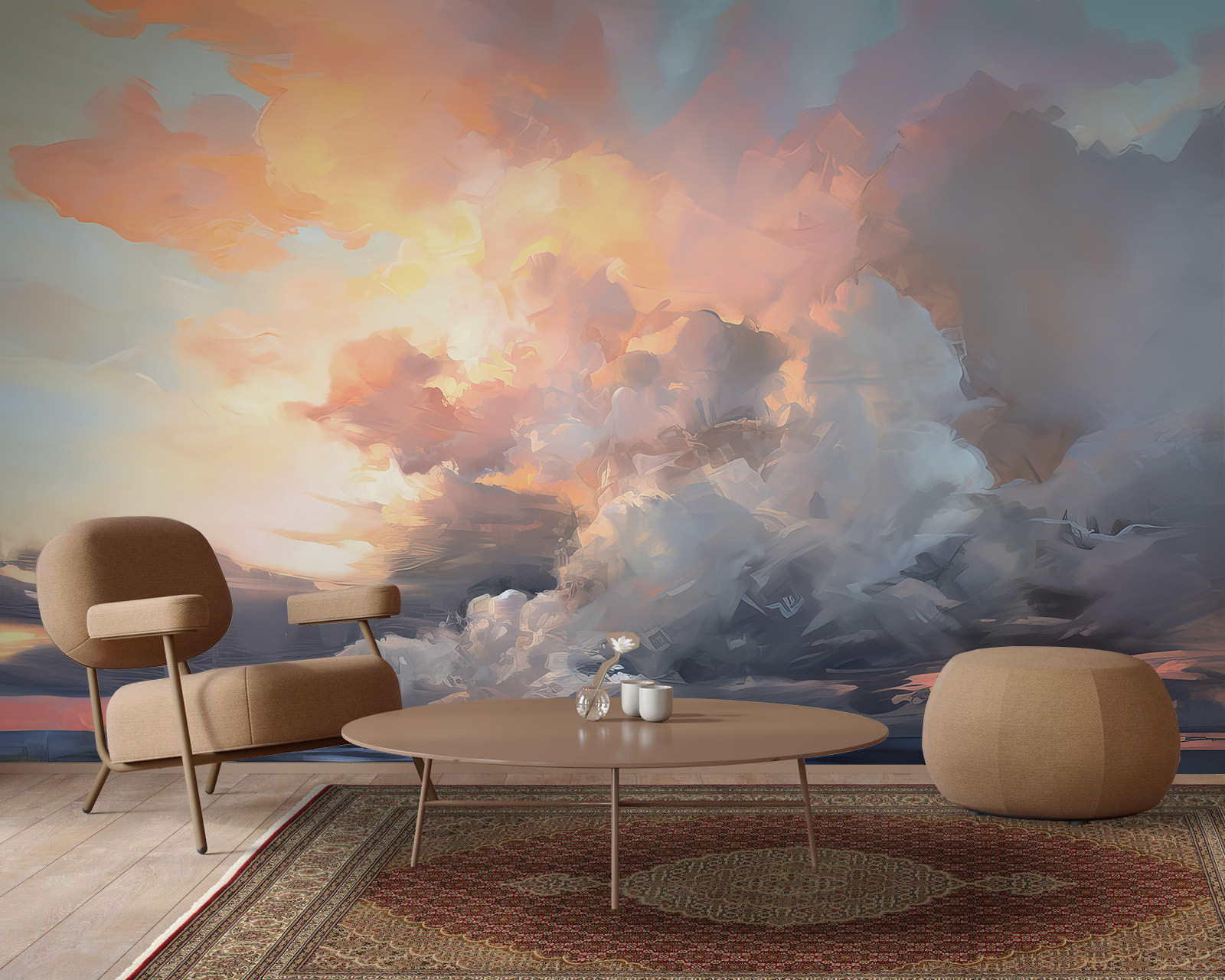 Colorful clouds in the sky Colorful clouds in the sky