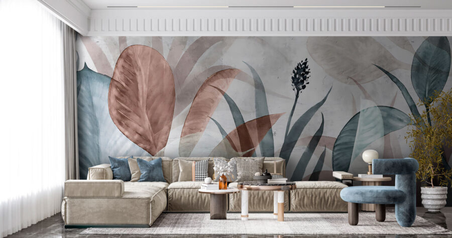 Serene foliage in soft pastels. Serene foliage in soft pastels.