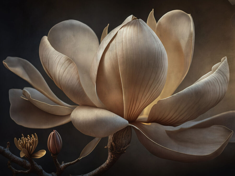 Graceful magnolia in soft light.