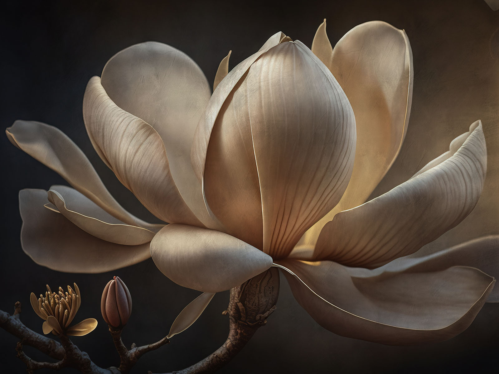 Graceful magnolia in soft light