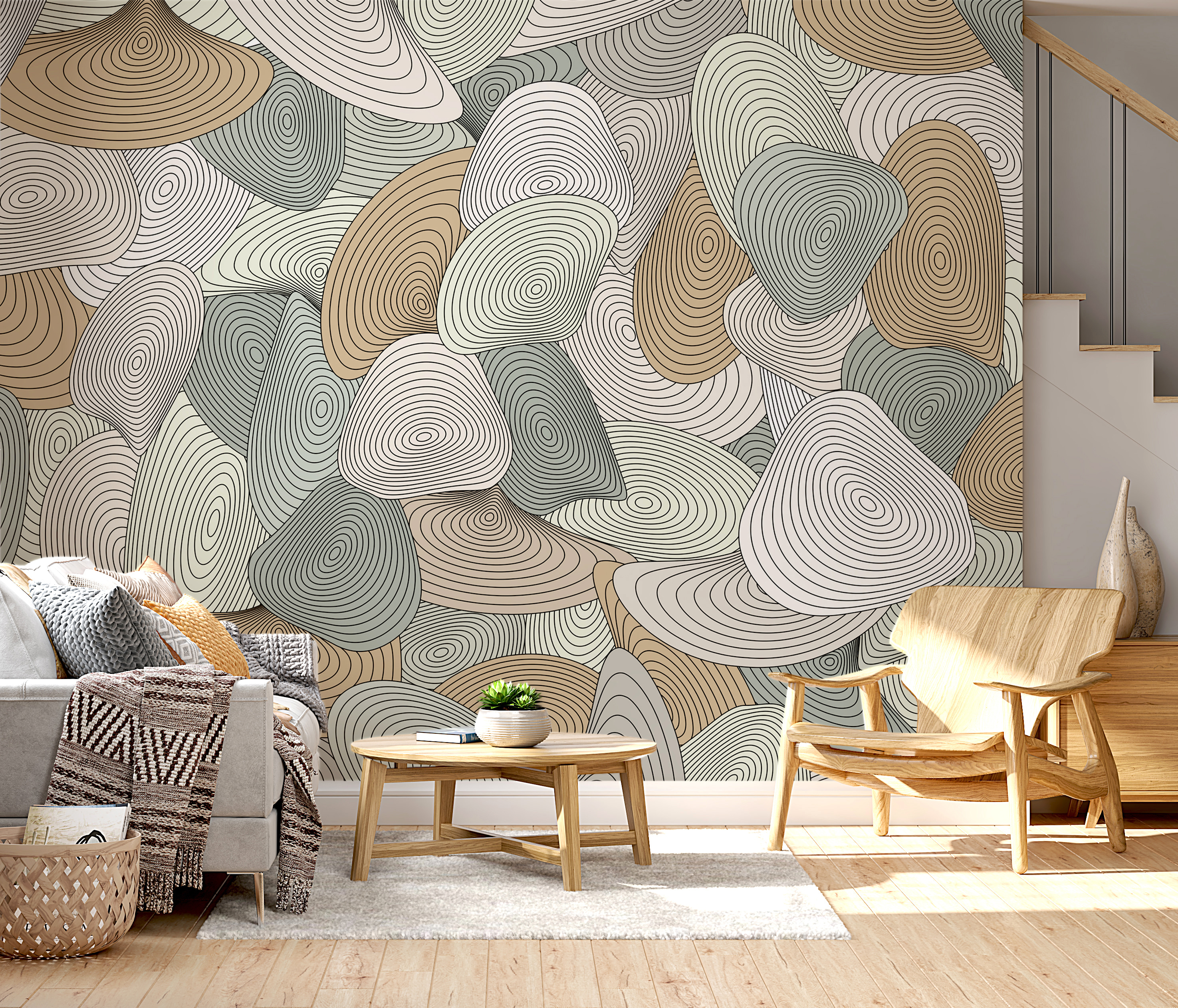 Pattern of spirals and lines Pattern of spirals and lines