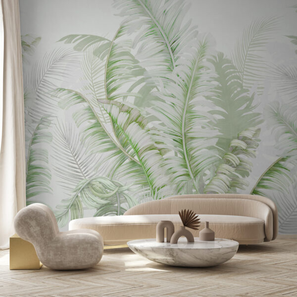 Wall mural Wall mural Lush green leaves in harmony (SKU: u94469v4)
