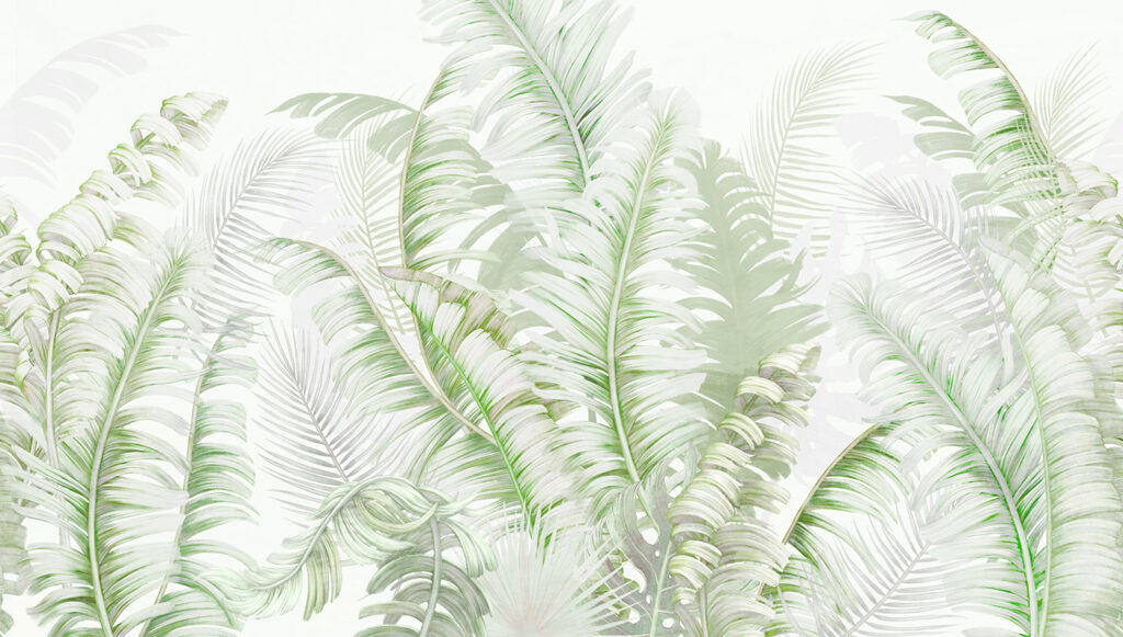 Lush green leaves in harmony