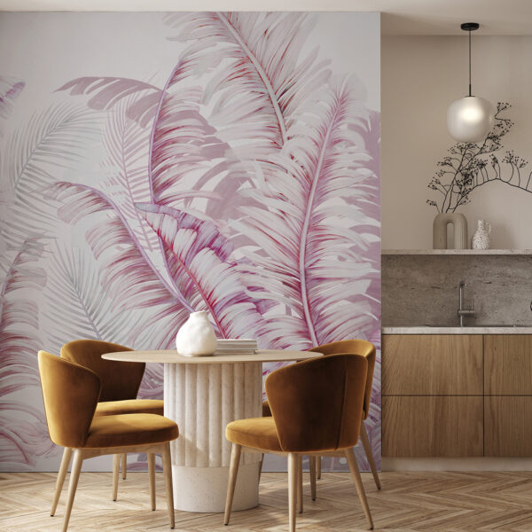 Wall mural Wall mural Soft pink foliage in gentle hues (SKU: u94469v3)