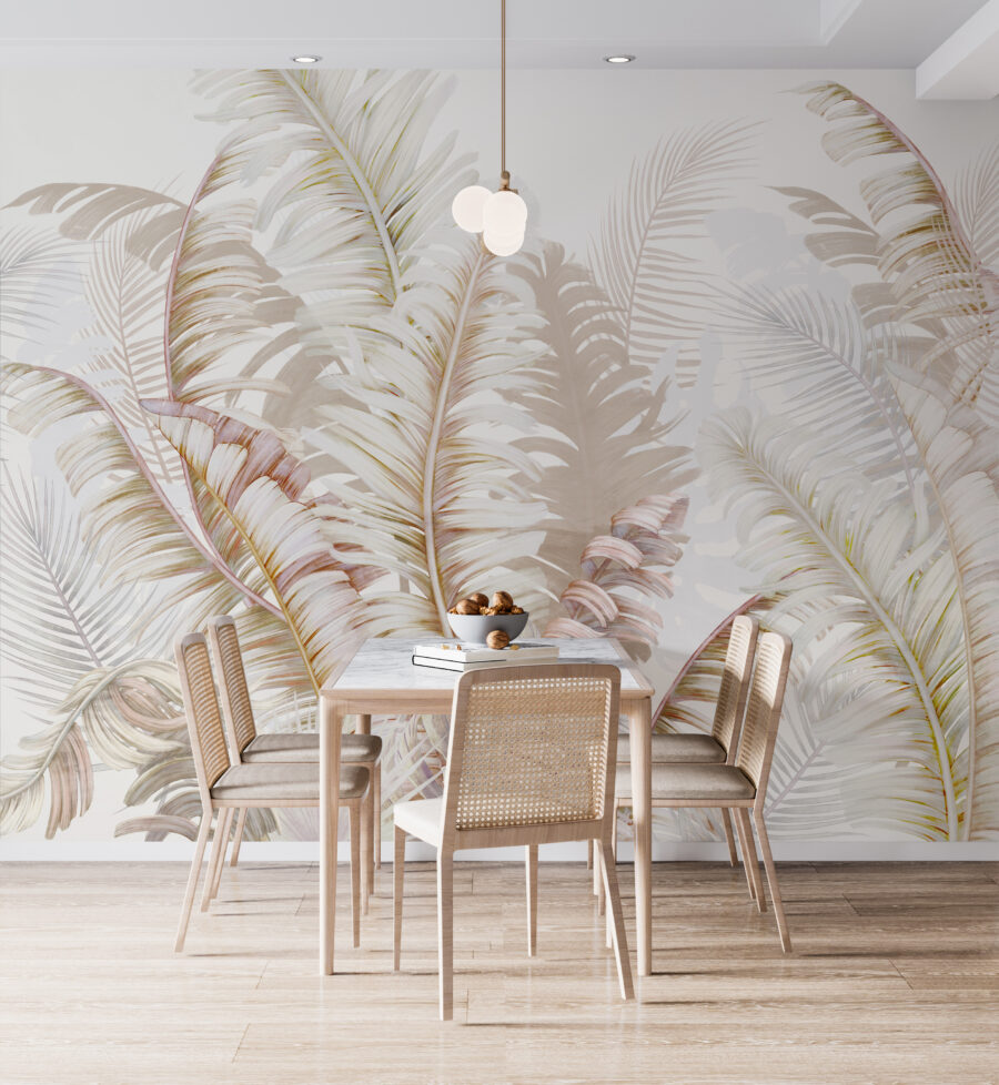 Soft foliage in delicate tones