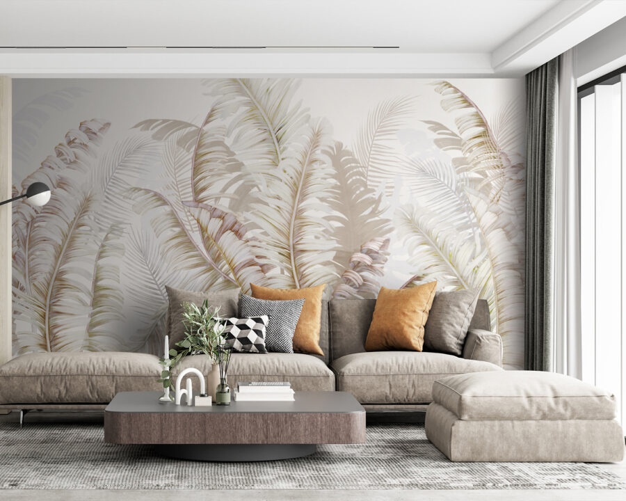 Soft foliage in delicate tones