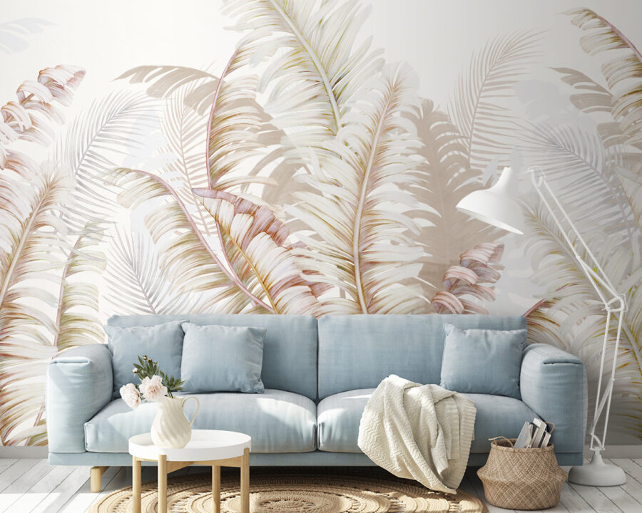 Soft foliage in delicate tones