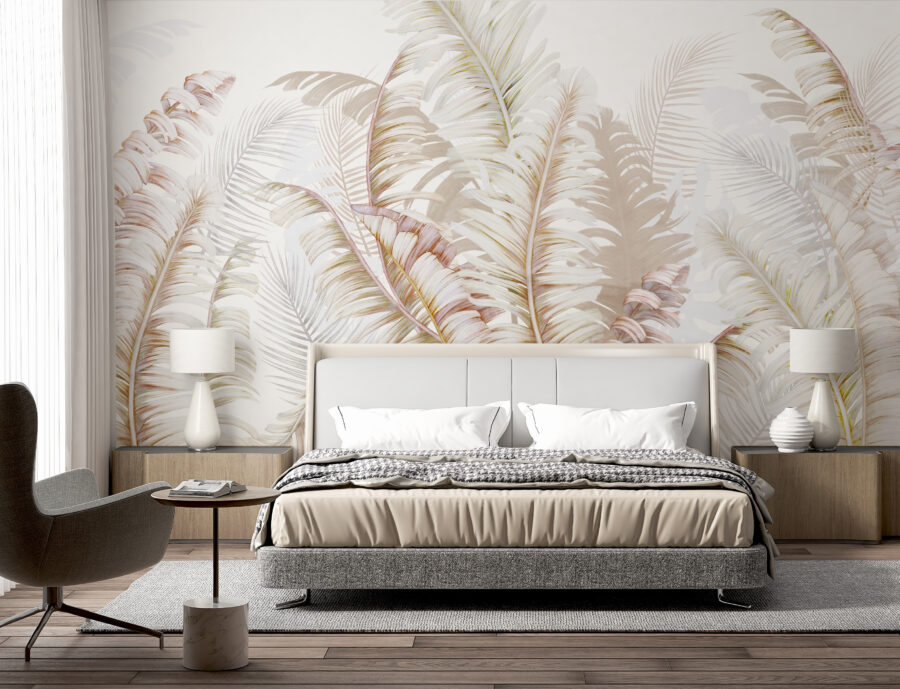 Soft foliage in delicate tones