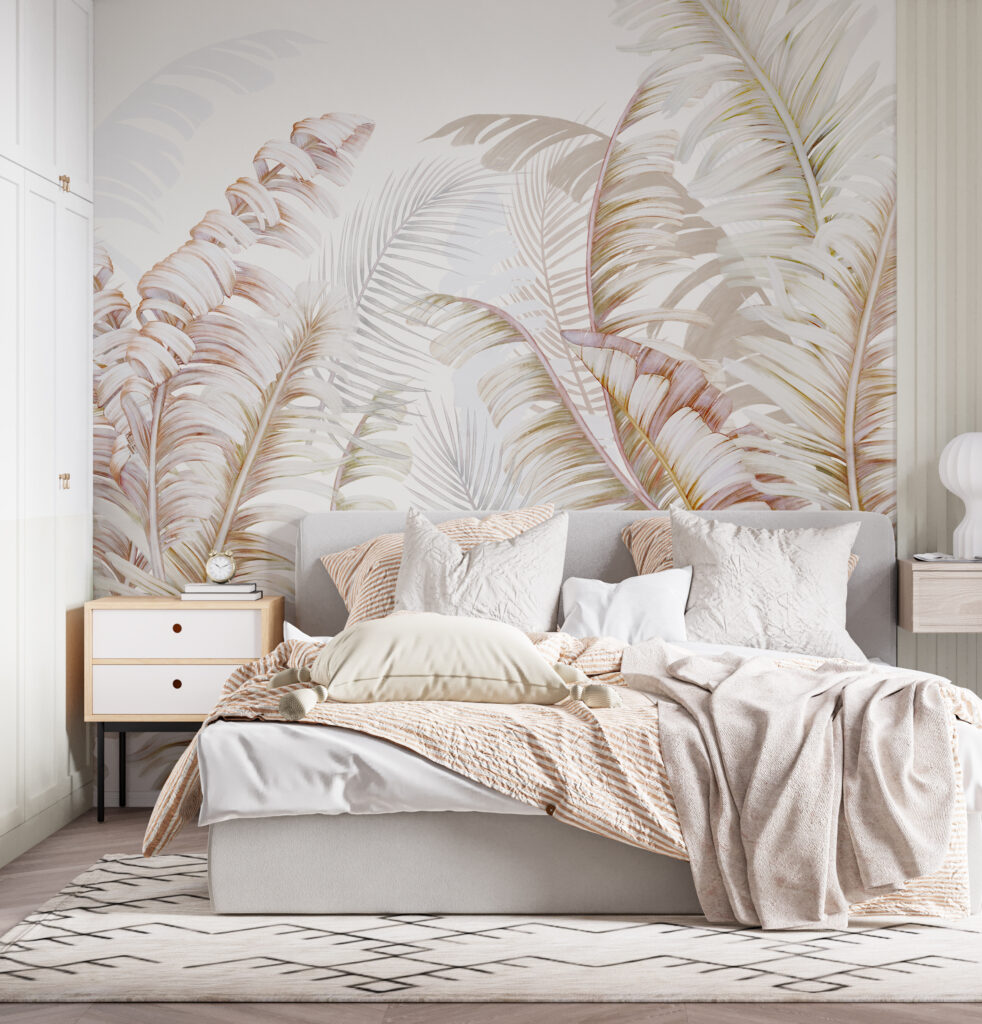 Soft foliage in delicate tones