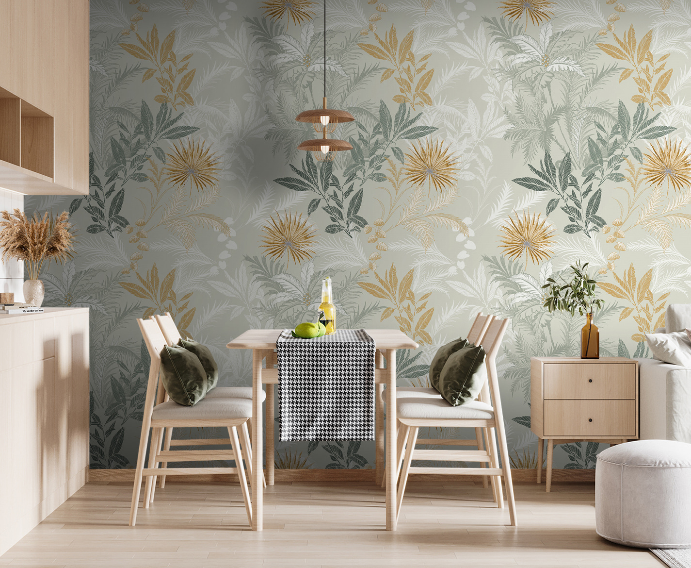 A pattern of leaves and flowers u94468pik119m - A pattern of leaves and flowers - tegory