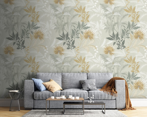 A pattern of leaves and flowers A pattern of leaves and flowers