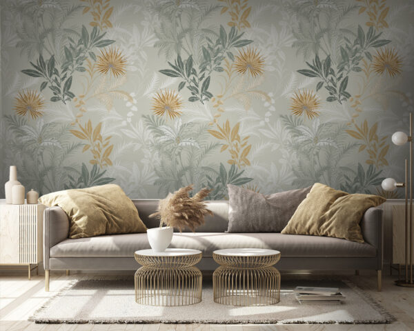 A pattern of leaves and flowers A pattern of leaves and flowers