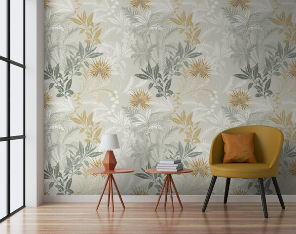 A pattern of leaves and flowers A pattern of leaves and flowers